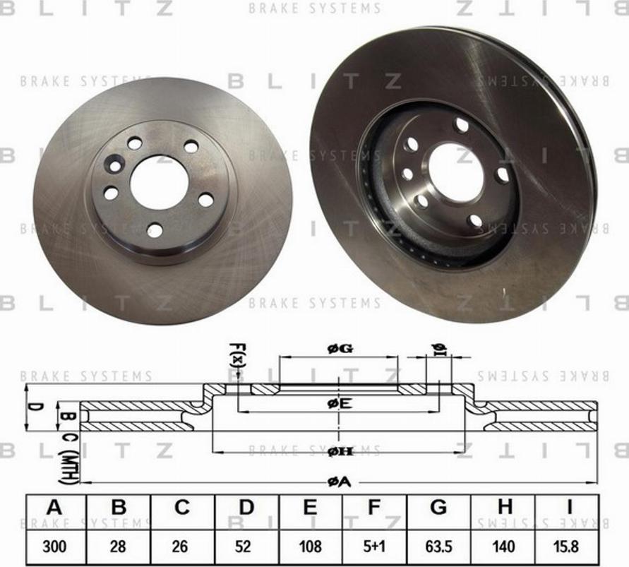 Blitz BS0340 - Bremžu diski ps1.lv