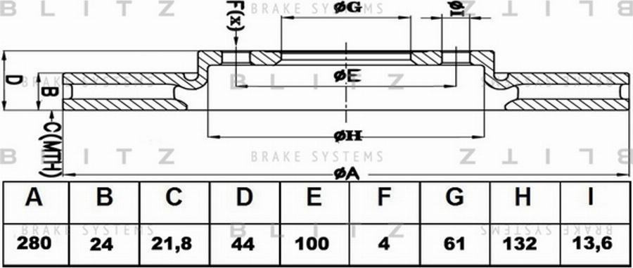 Blitz BS0359 - Bremžu diski ps1.lv