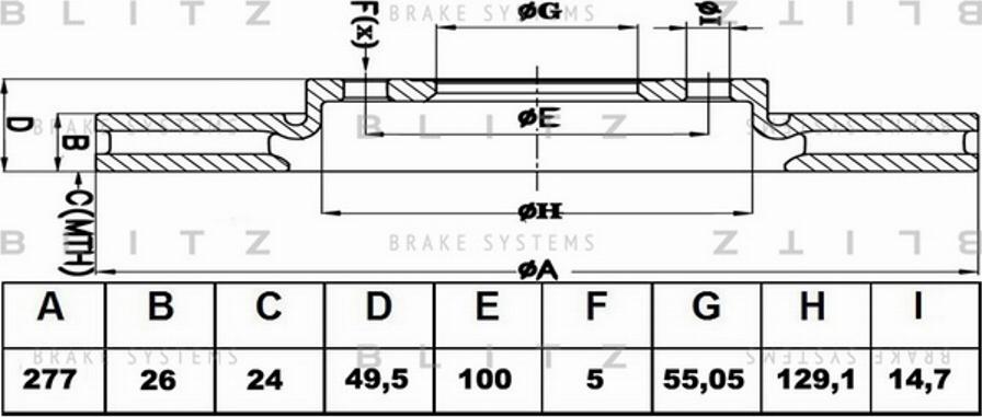 Blitz BS0368 - Bremžu diski ps1.lv