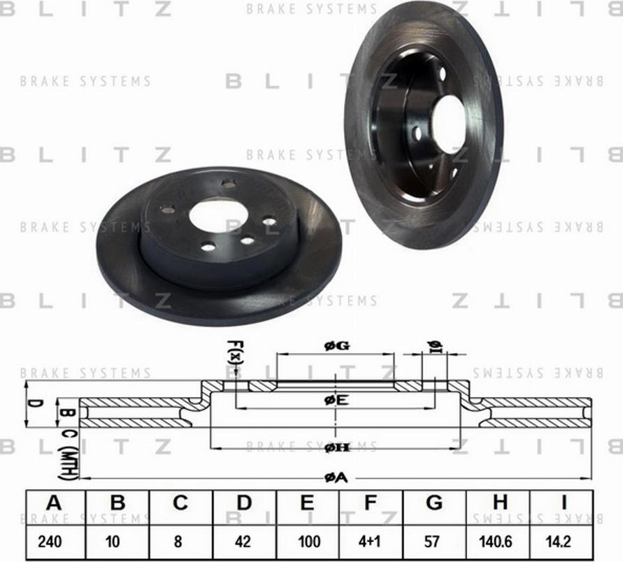 Blitz BS0372 - Bremžu diski ps1.lv