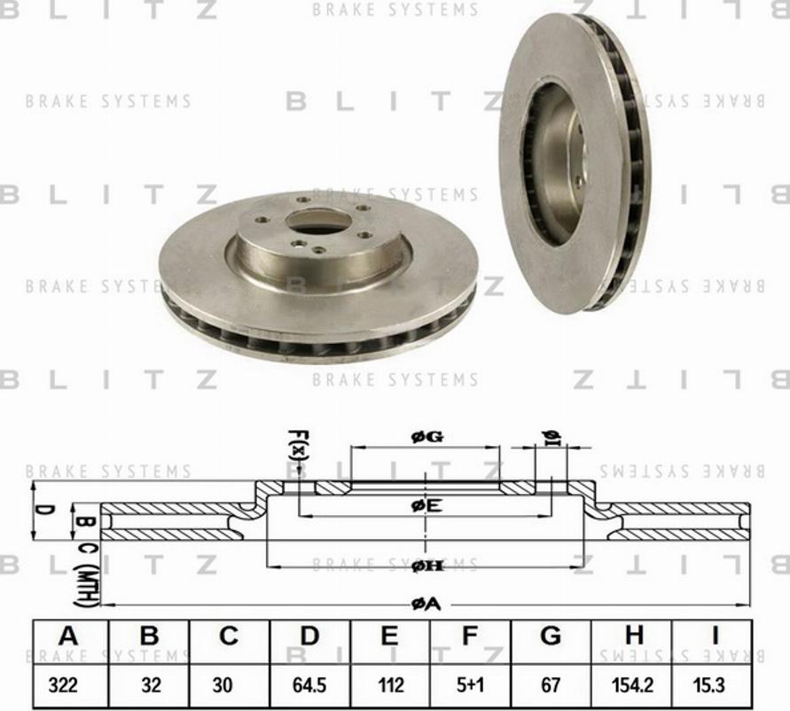 Blitz BS0268 - Augstas veiktspējas bremžu disks ps1.lv