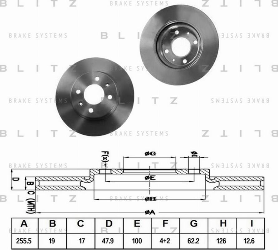 Blitz BS0280 - Bremžu diski ps1.lv