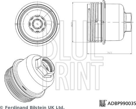 Blue Print ADBP990035 - Vāks, Eļļas filtra korpuss ps1.lv