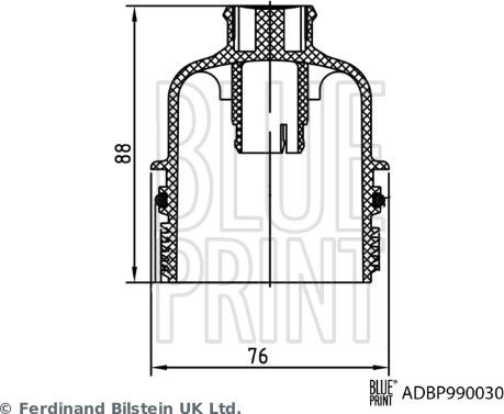 Blue Print ADBP990030 - Vāks, Eļļas filtra korpuss ps1.lv