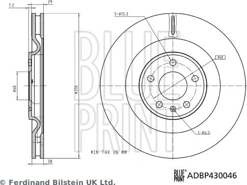 Blue Print ADBP430046 - Bremžu diski ps1.lv