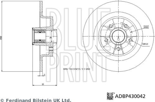 Blue Print ADBP430042 - Bremžu diski ps1.lv