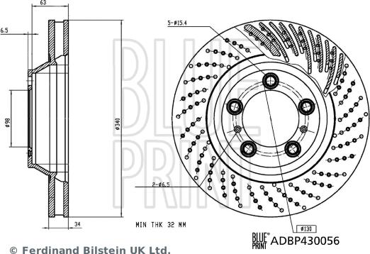 Blue Print ADBP430056 - Bremžu diski ps1.lv