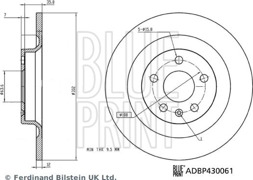 Blue Print ADBP430061 - Bremžu diski ps1.lv