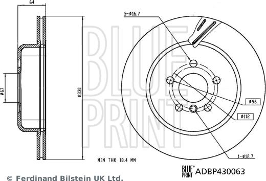 Blue Print ADBP430063 - Bremžu diski ps1.lv