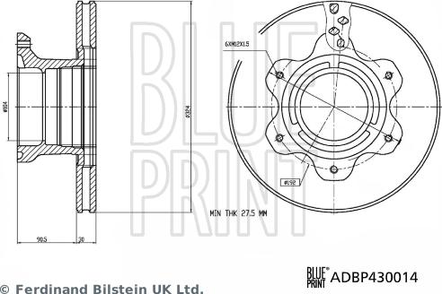 Blue Print ADBP430014 - Bremžu diski ps1.lv