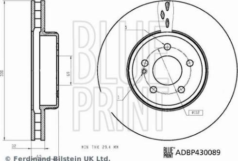 Blue Print ADBP430089 - Bremžu diski ps1.lv