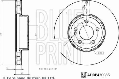 Blue Print ADBP430085 - Bremžu diski ps1.lv