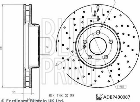 Blue Print ADBP430087 - Bremžu diski ps1.lv