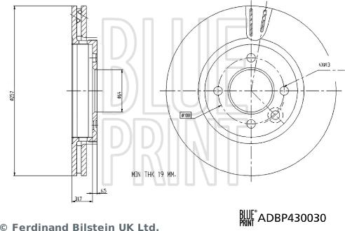 Blue Print ADBP430030 - Bremžu diski ps1.lv