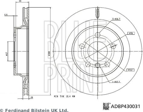 Blue Print ADBP430031 - Bremžu diski ps1.lv