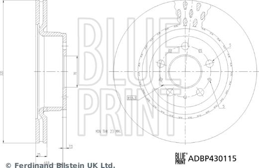 Blue Print ADBP430115 - Bremžu diski ps1.lv