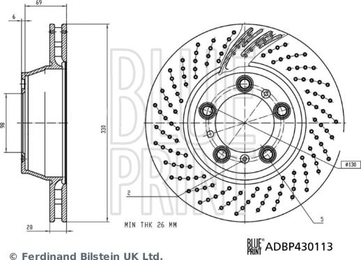 Blue Print ADBP430113 - Bremžu diski ps1.lv