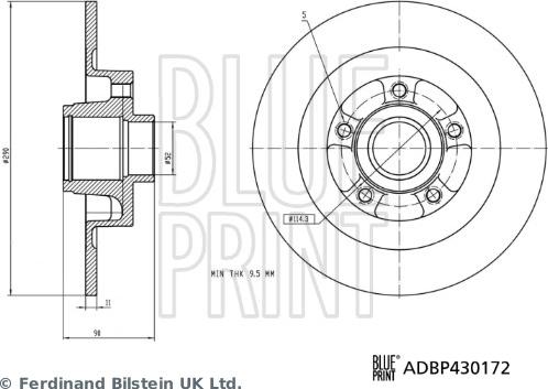 Blue Print ADBP430172 - Bremžu diski ps1.lv