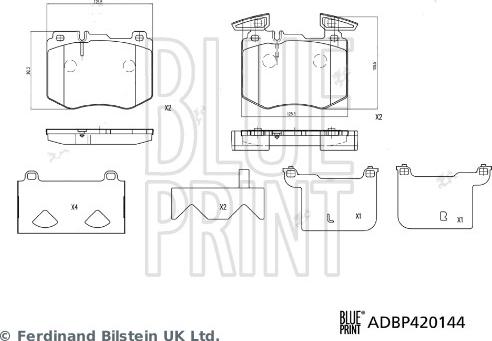 Blue Print ADBP420144 - Bremžu uzliku kompl., Disku bremzes ps1.lv