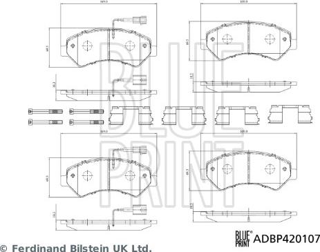 Blue Print ADBP420107 - Bremžu uzliku kompl., Disku bremzes ps1.lv