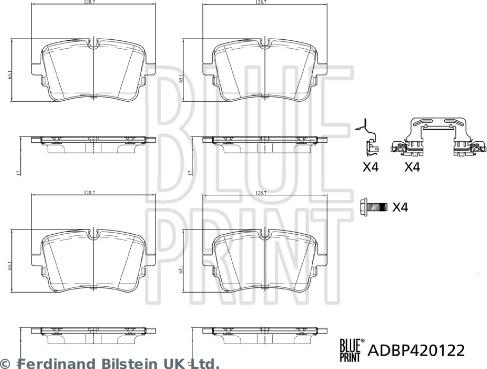 Blue Print ADBP420122 - Bremžu uzliku kompl., Disku bremzes ps1.lv