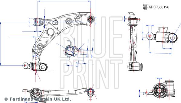 Blue Print ADBP860196 - Neatkarīgās balstiekārtas svira, Riteņa piekare ps1.lv