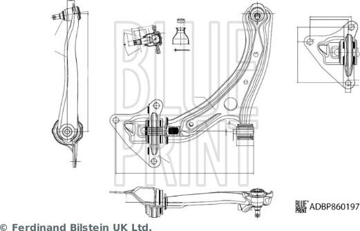 Blue Print ADBP860197 - Neatkarīgās balstiekārtas svira, Riteņa piekare ps1.lv