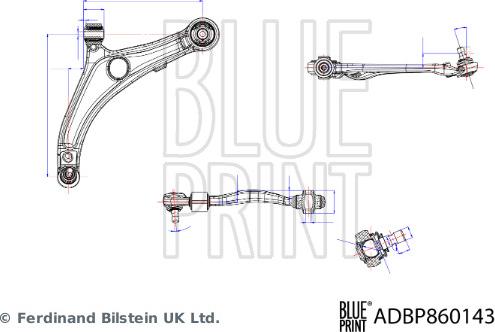 Blue Print ADBP860143 - Neatkarīgās balstiekārtas svira, Riteņa piekare ps1.lv