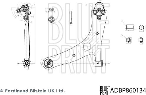 Blue Print ADBP860134 - Neatkarīgās balstiekārtas svira, Riteņa piekare ps1.lv