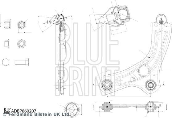 Blue Print ADBP860207 - Neatkarīgās balstiekārtas svira, Riteņa piekare ps1.lv