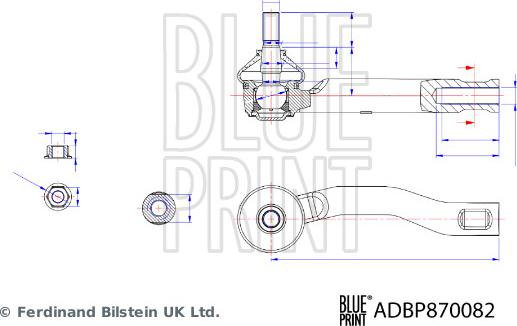 Blue Print ADBP870082 - Stūres šķērsstiepņa uzgalis ps1.lv