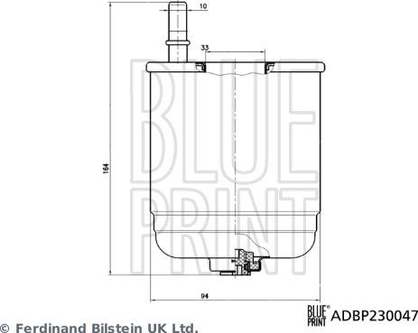 Blue Print ADBP230047 - Degvielas filtrs ps1.lv