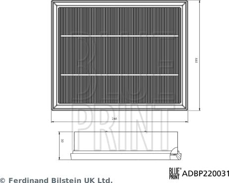 Blue Print ADBP220031 - Gaisa filtrs ps1.lv