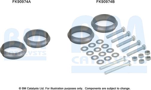 BM Catalysts FK90974 - Montāžas komplekts, Katalizators ps1.lv