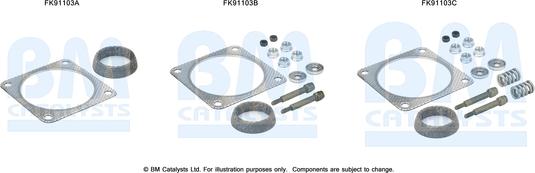 BM Catalysts FK91103 - Montāžas komplekts, Katalizators ps1.lv