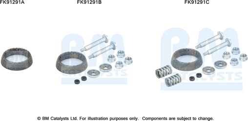 BM Catalysts FK91291 - Montāžas komplekts, Katalizators ps1.lv