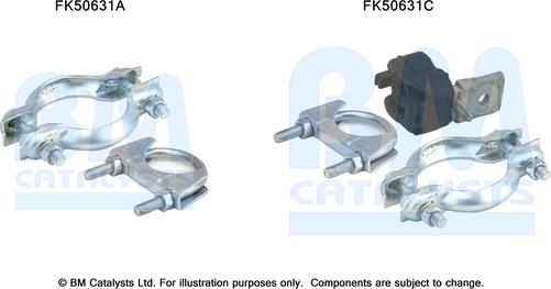 BM Catalysts FK50631 - Montāžas komplekts, Izplūdes caurule ps1.lv