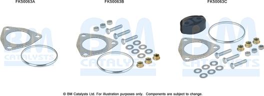 BM Catalysts FK50063 - Montāžas komplekts, Izplūdes caurule ps1.lv