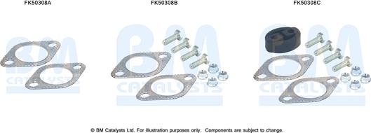 BM Catalysts FK50308 - Montāžas komplekts, Izplūdes caurule ps1.lv