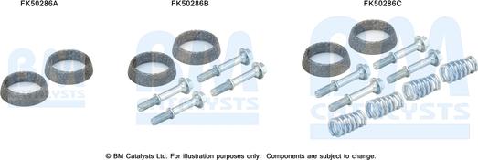 BM Catalysts FK50286 - Montāžas komplekts, Izplūdes caurule ps1.lv