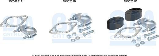 BM Catalysts FK50231 - Montāžas komplekts, Izplūdes caurule ps1.lv