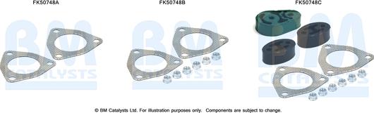 BM Catalysts FK50748 - Montāžas komplekts, Izplūdes caurule ps1.lv