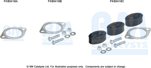 BM Catalysts FK80418 - Montāžas komplekts, Katalizators ps1.lv