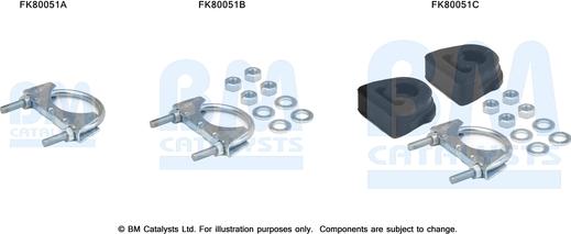 BM Catalysts FK80051 - Montāžas komplekts, Katalizators ps1.lv