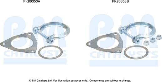 BM Catalysts FK80353 - Montāžas komplekts, Katalizators ps1.lv