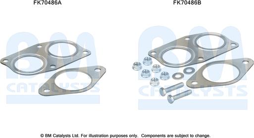 BM Catalysts FK70486 - Montāžas komplekts, Izplūdes caurule ps1.lv