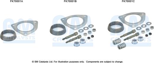 BM Catalysts FK70001 - Montāžas komplekts, Izplūdes caurule ps1.lv