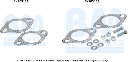 BM Catalysts FK70315 - Montāžas komplekts, Izplūdes caurule ps1.lv