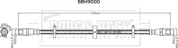 Borg & Beck BBH9000 - Bremžu šļūtene ps1.lv