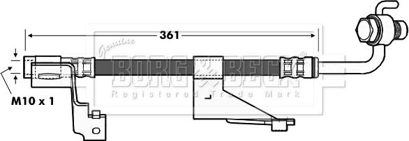 Borg & Beck BBH6972 - Bremžu šļūtene ps1.lv